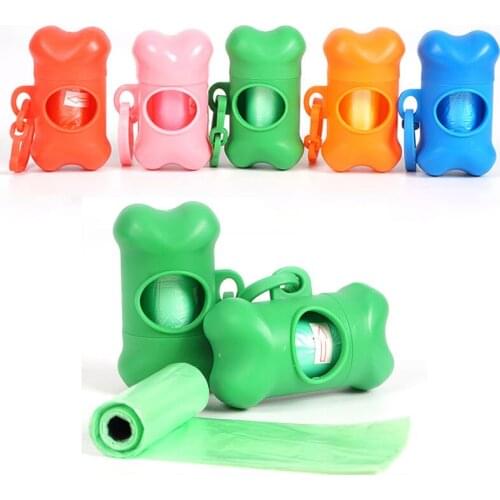 Puppy Dog Poop Scooper Bags Dispenser Garbage Bag Set Poop Collector Holder Portable Pet Dog Pooper Scooper Pets Supplies