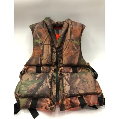 Wear on both sides Flood control flood control rescue and disaster relief hunting camouflage life jacket with zipper foam detach