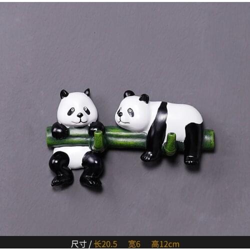 Panda key storage hanging clothes rack hook Nordic creative porch wall door decoration entrance door wall hanging