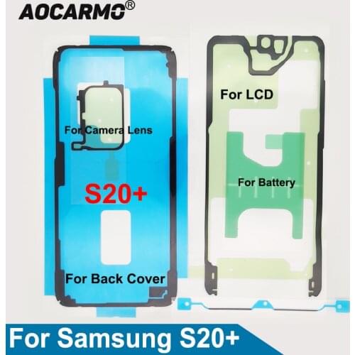 Aocarmo For Samsung Galaxy S20+ Plus LCD Screen Tape Back Battery Sticker Cover Frame Camera Lens Waterproof Adhesive Glue