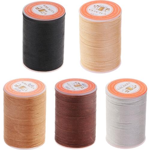 5 Spools 0.45mm Thread Sewing Stitching Waxed Cord Multicolor Polyester Crafts Leather Sewing for general Household Saddles