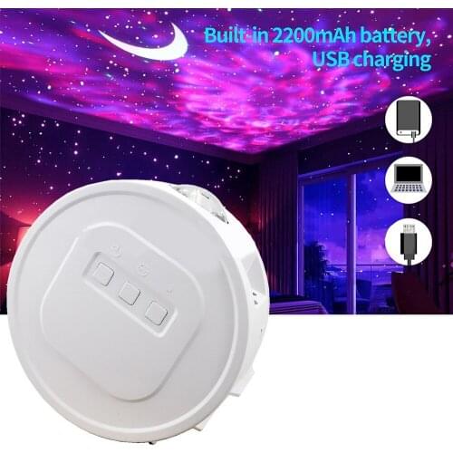 Portable LED Star Sky Projector Pattern Background Gradient Star Laser Dot USB Chargeable Ocean Water Night Light Lamp