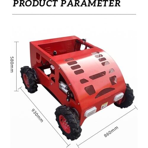 2021Industrial Gasoline Remote Control Lawn Mower Robot with four wheel drive for Agriculture and Home Garden