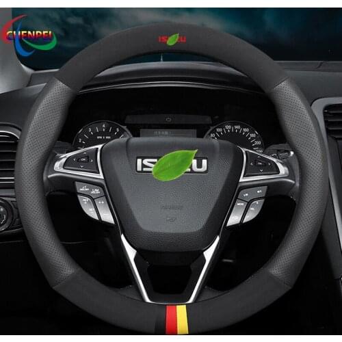 Non-Slip Breathable Car Steering Wheel Cover For Isuzu D-Max M-UX Panther 2018 2019 2020 Car Interior Accessories