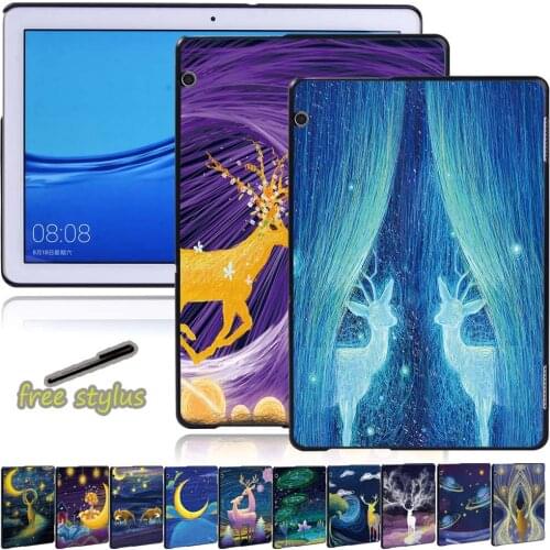 For Huawei MediaPad T3 8.0 8 Inch/T3 10 9.6 Inch/T5 10 10.1 Inch Anti-fall Shockproof Frame Hemming Tablet Case + Free Stylus
