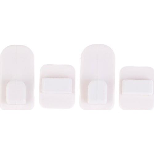 4Pcs/Set Remote Control Key Practical Wall Storage Strong Hanger Holder Plastic Hooks Sticky Hook Set Air Conditioner TV