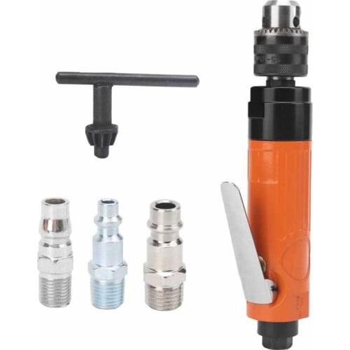 KP-556A 3/8in Straight Air Drill Handheld Pneumatic Screwdriver Drilling Machine with Reduction Gear