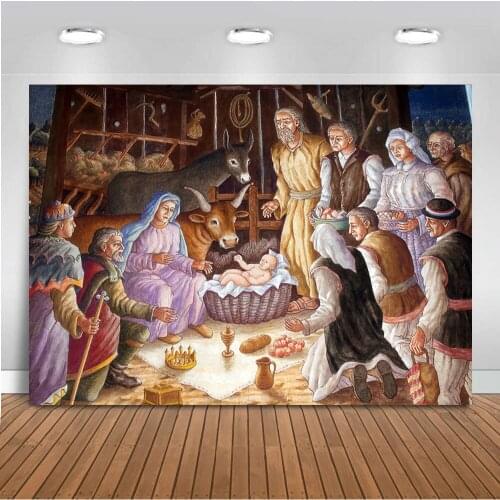 Birth Christmas backdrop for photography Nativity Scene Backdrop Vinyl Photography Background For Photo Studio Photocall