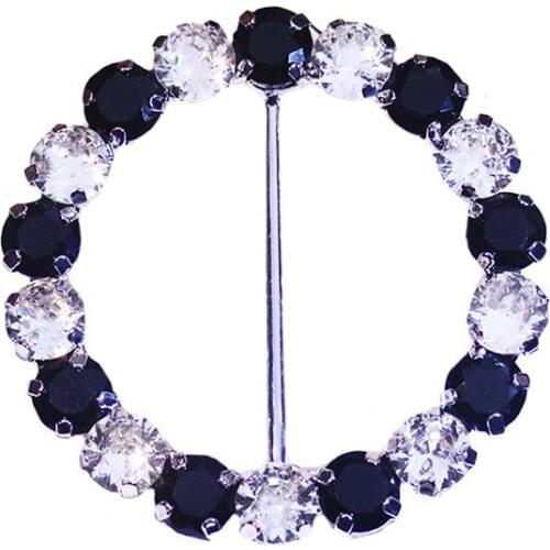 High grade large black water drill rhinestone zircon pearl Button crystal skirt dress coat Silk scarf button 66mm