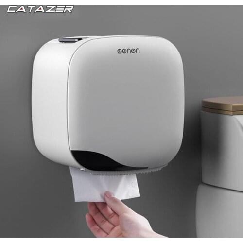 1Pc Wall Mounted Waterproof Toilet Paper Holder Tissue Box Roll Paper Tube Paper Storage Rack Home Kitchen Bathroom Accesories