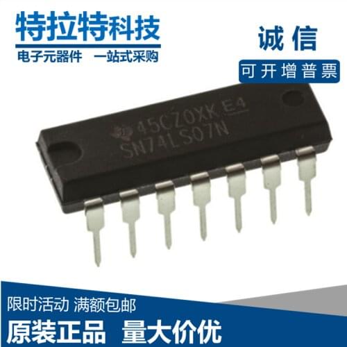 10pcs/lot SN74LS07N DIP14 SN74LS07 DIP 74LS07N 74LS07 DIP-14 HD74LS07P new and original IC