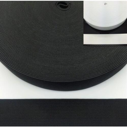 10yds/Roll 1" 25mm Black/White Heavy Duty Eastic Band Trim Sewing/Ribbon/Embellishment/Dress