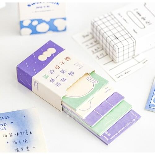 100 sheets/box of salt simple style stationery notes ins cute and convenient to carry notes message sticky memo