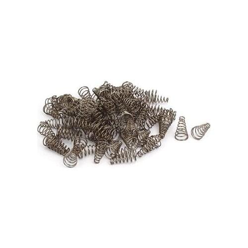 15mmx6mmx26mm Metal Taper Conical Compression Spring Silver Tone 30pcs