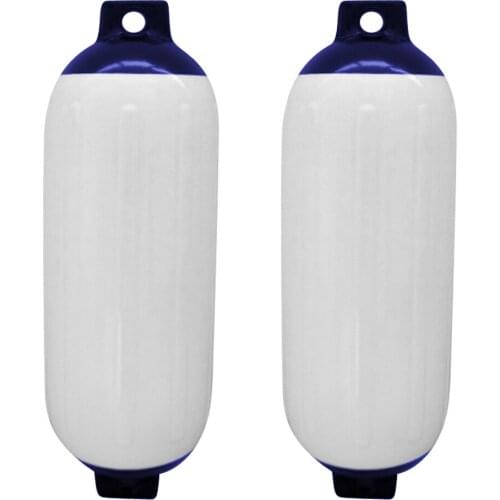 2pcs Marine Boat Premium PVC Bumper Dock Shield Protection Mooring cushioning Excellent anti-collision performance -Blue White