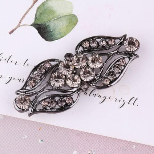 3 Pairs Cardigan Clips Buttons Chinese Knot Button Vintage Crystal Flower Cape Cloak Clasps Fasteners Sewn On Sweater Shawl Clip