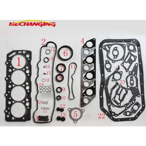 4D56 4D55 4D56T For MITSUBISHI PAJERO L300 L400 Engine Parts Engine Rebuild Kits Full Set Engine seal Gasket MD972215