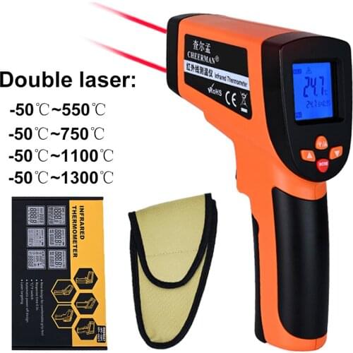 Non-Contact Pyrometer Infrared Thermometer Thermal imager Thermometro Laser Digital Temperature Meter Thermometer Gun Pyrometer