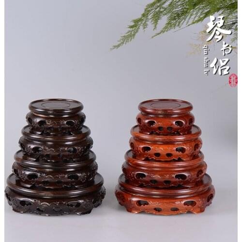 Black Catalpa wood red sandalwood wood Specials antique vase circular base wood seat wooden cradle rocks tea teapot child