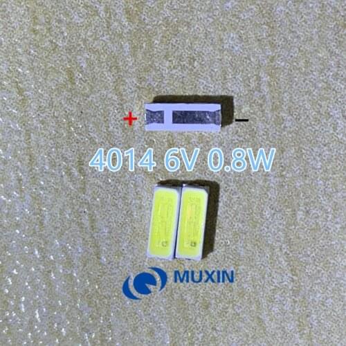 PCT 1000PCS/Lot 4014 4020 CHIP-2 SMD LED Beads Cold white 1W 6V 150mA For TV/LCD Backlight