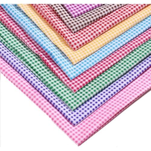 DIY Handmade Home Decoration Cotton Cloths Fabric Sewing Plaid Ripstop Stripe Cloth Quilting Patchwork Bedding Fabric Arts Cloth