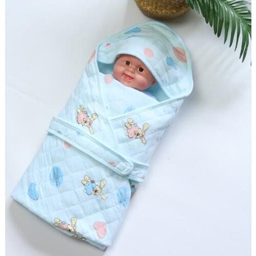 Cotton Baby Blanket Infant Rabbit Bear Style Envelop Swaddle Blanket For Newborn Baby Hooded Sleepsack Parisarc Bedding Blankets
