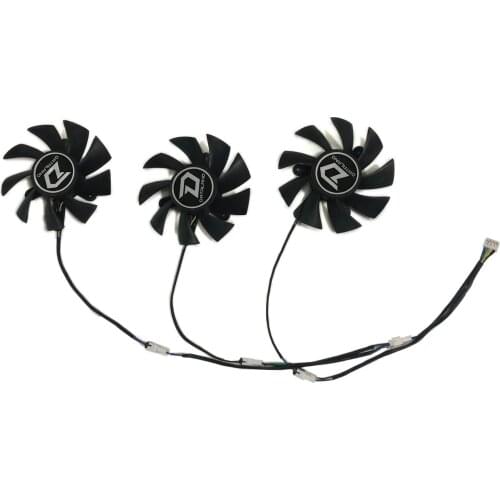 3pcs/Set 75mm 8015 GPU VGA Video Cooler Fan Cooling For Powercolor Dataland R9 290/290X Graphics Card,Can Replace PLA08015D12HH