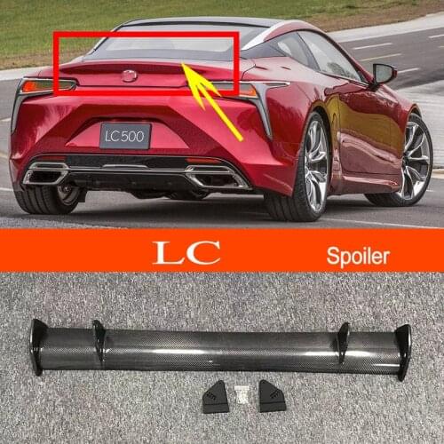 LC Real Carbon Fiber GT-style Car-styling Sporty Rear Trunk Wing Spoiler for Lexus LC Sedan