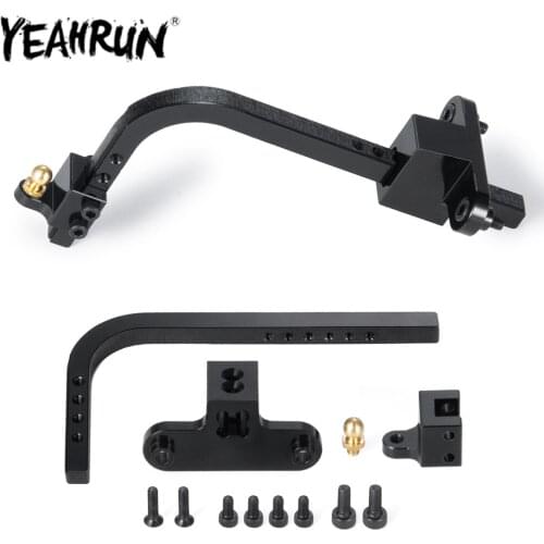 YEAHRUN CNC Metal Trailer Tow Hook Adjustable Tow Trailer Hitch Shackle Rescue Hook Accessories for 1/10 Axial SCX10 TRX4 Parts