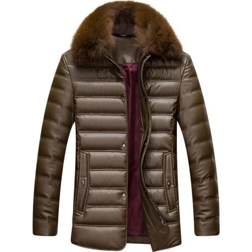 M--6XL Hot 2019 Winter Men New Fashion Cultivate Ones Morality Detachable Collars In Long Warm Down Coat Mens Jacket