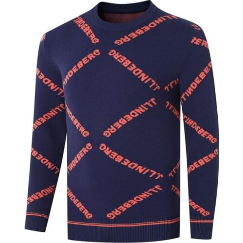 Autumn Winter New Mens Golf Clothing Round Neck Long Sleeve Sweater Comfortable Pullover Sports Leisure Apparel Free Shipping