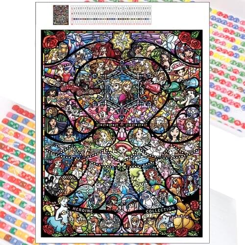 Diamond Painting Disney Cartoon All Fairy Characters Princess Set Cross Stitch Full Drill Art Embroidery 5D DIY Mosaic Kit Decor