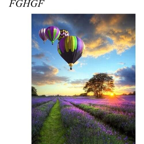 FGHGF Frameless Landascape Diy Digital Painting Kits Modern Wall Art Picture Coloring Painting By Numbers Home Decoration