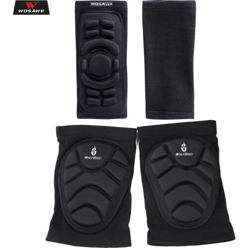 WOSAWE Sports Football Basketball Motorcycle Elbow Knee Pads Protector Breathable Compression Knee Support Protection 1 Pair EVA