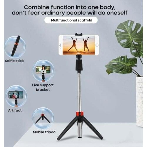 2020 New Rotatable 3 In 1 Selfie Stick With Tripod Wireless Bluetooth Mobile Phone Holder For iPhone For Huawei For Samsung