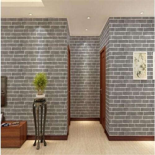 Beibehang Modern Chinese Brick Pattern 3D Stereo Wallpaper Bedroom Bedroom Living Room TV Background Culture Stone Wallpaper