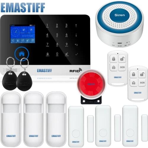 WIFI GSM Security Alarm System SMS RFID Disalarm Low battery Indication APP Control Burglar Alarm System