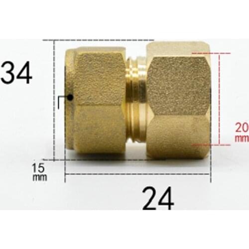 Fit Tube OD 15mm x 1/2" BSP Female Brass Compression Fitting Union Connector Water Gas Fuel