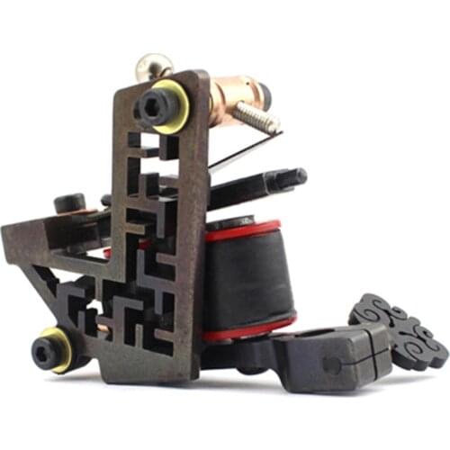 Professional Handmade Tattoo Machine 10-Wrap Coils Iron Cast Frame Custom Tattoo Gun For Liner Shader Free Shipping
