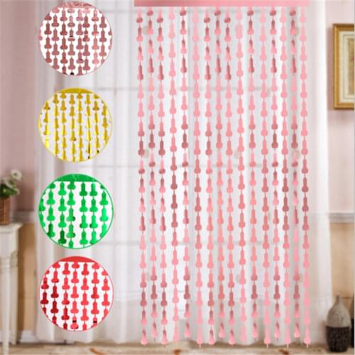 Bachelor Party 1Mx2M Rain Silk Curtain Forever Penis Party Background Wall Layout Wedding Decoration Hen Party Bride To Be