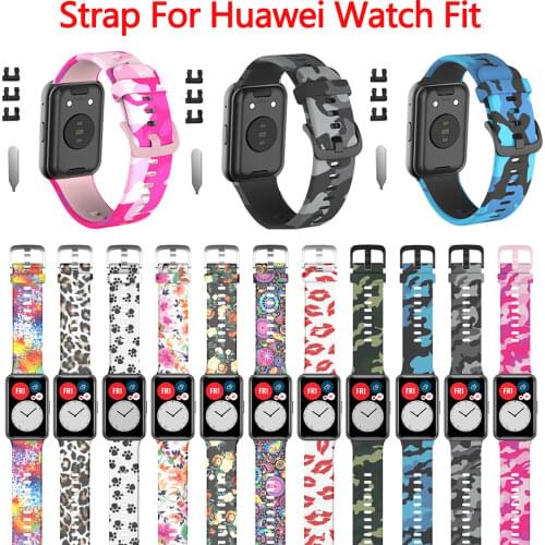 For Huawei Watch Fit Band Silicone Smart Watch Wrist Band with Mounting Accessories Bracelet for Huawei Watch Fit Strap