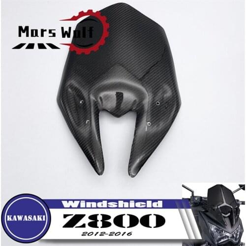Motorcycler Sport Carbon Fiber Windshield WindScreen Viser Visor Fit For KAWASAKI Z800 Z-800 2012 2013 2014 2015 2016 z800 Z 800