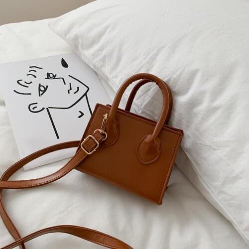 Solid Color PU Leather Crossbody Bags For Women 2020 Summer Lady Shoulder Handbags Female Simple Totes