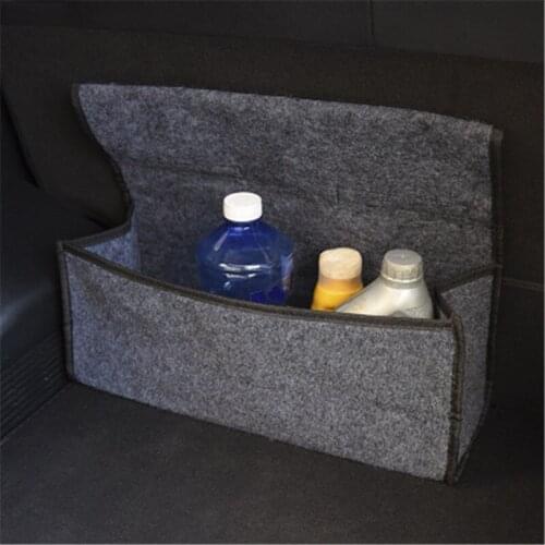 Large Capacity Car Trunk Organizer Bags Soft Felt Automobiles Cargo Luggage Boxes Non-slip Vehicle Decoration Accessories