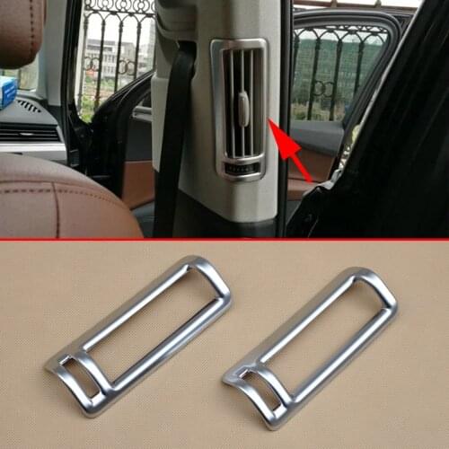 Rear Seat Air Vent Cover For Audi Q7 2016 2017 2018 Pearl Chrome Interior AC Outlet Accessories