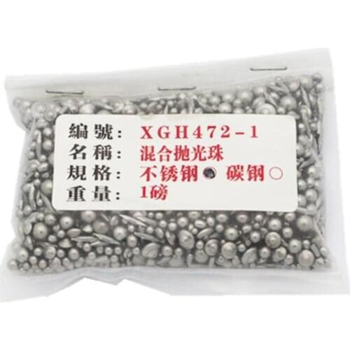 1 Pound Stainless Steel Mixed Multi-type Burnishing Ball Beads Cones Polishing Jewelry Tumbling Media for Rotary Tumbler