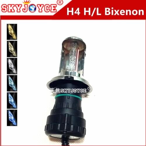 1 X 35W xenon H4 6000K 4300K h4 bixenon 8000K motorcycle headlight bulb for high low bixenon H4 bulbs 5000K automotive lamps