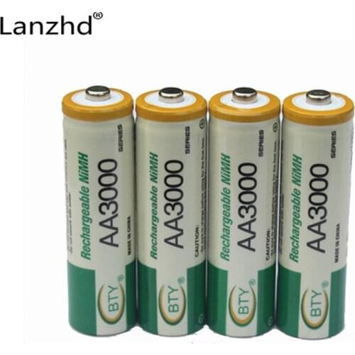 4PCS NI-MH Rechargeable Batteries AA 800MAH battery 1.2V 2A high capacity 800maH rechargeable battery AA