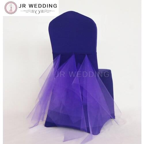 400PCS /Lot Free Shipping Colorful Tutu And Lycra Chair Band Fashion Chair Sash For Chair Cover Decoration