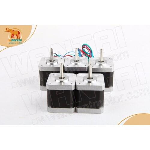 [5-7days ship]EU free!(Germany Stock) 5PCS Wantai 4-lead Nema 17 Stepper Motor 42BYGHW811 70oz-in 48mm 2.5A3D Printer bipolar